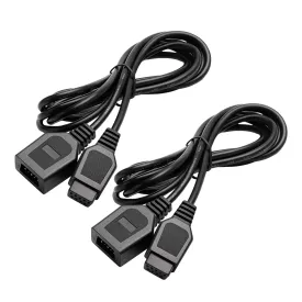 9 Pin Controller Extension Cable, Classic Retro Game Controller Extension Cable for Sega Genesis 2 3 Mega Drive AV 620 HD 621 HD 821 Wired Video Game Console, 2-Pack 1.8M/6FT
