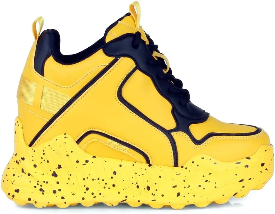 AnthonyWang Durian-01 Lace Up Hidden Wedge Women's Sneakers
