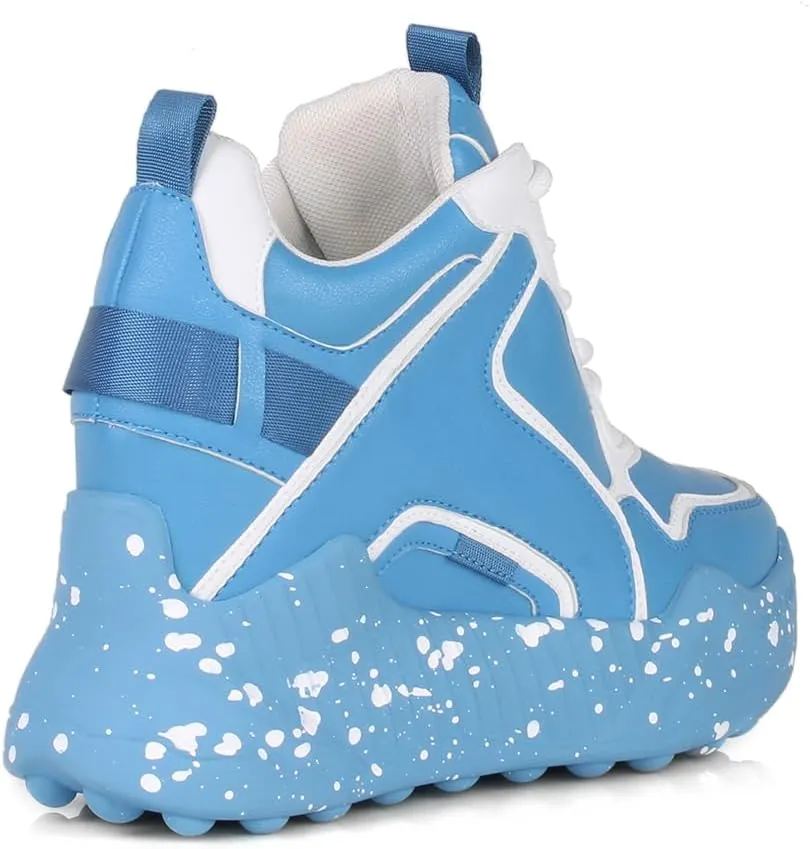 AnthonyWang Durian-01 Lace Up Hidden Wedge Women's Sneakers