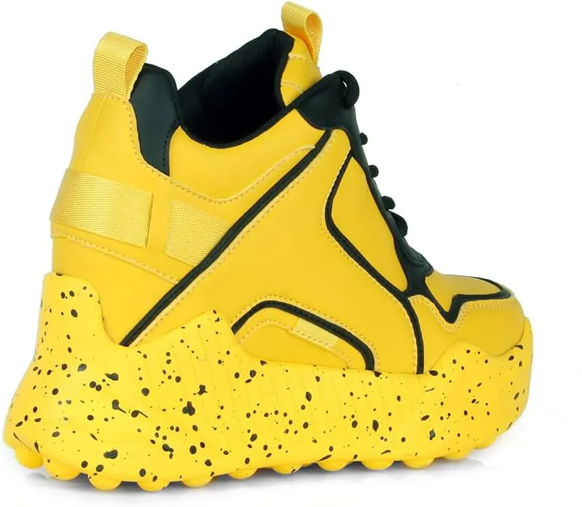 AnthonyWang Durian-01 Lace Up Hidden Wedge Women's Sneakers