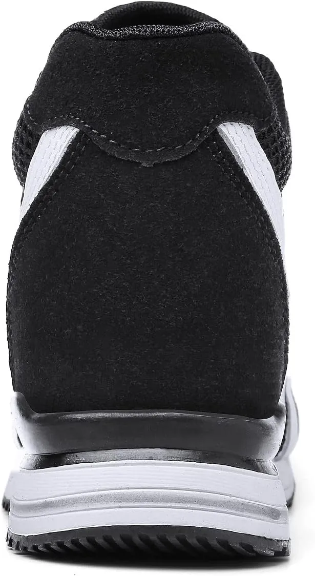 AONEGOLD Women's Hidden Wedge Sneakers High Heeld Lace Up Fashion Lightweight Walking Shoes Platform Sneakers
