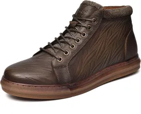 Arkbird Mens Leather Sneaker Fashion Classic Casual Chukka Ankle Boots for Men