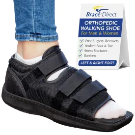 Brace Direct Post-Op Shoe - Adjustable Orthopedic Walking Shoe for Broken Foot & Toe, Stress Fractures, Bunions, Post-Surgery Recovery, Left or Right Foot, Women M (US Shoe Size 6.5-8.5/24.5 cm)