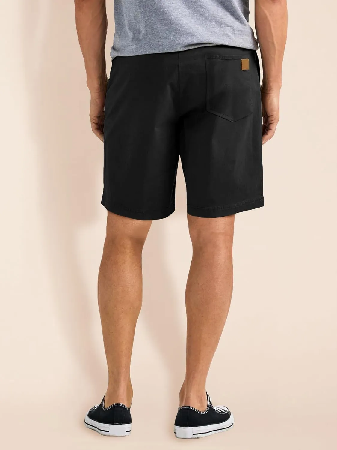 Comdecevis Mens Casual Shorts Stretch Waist Drawstring Summer Beach Twill Chino Golf Shorts