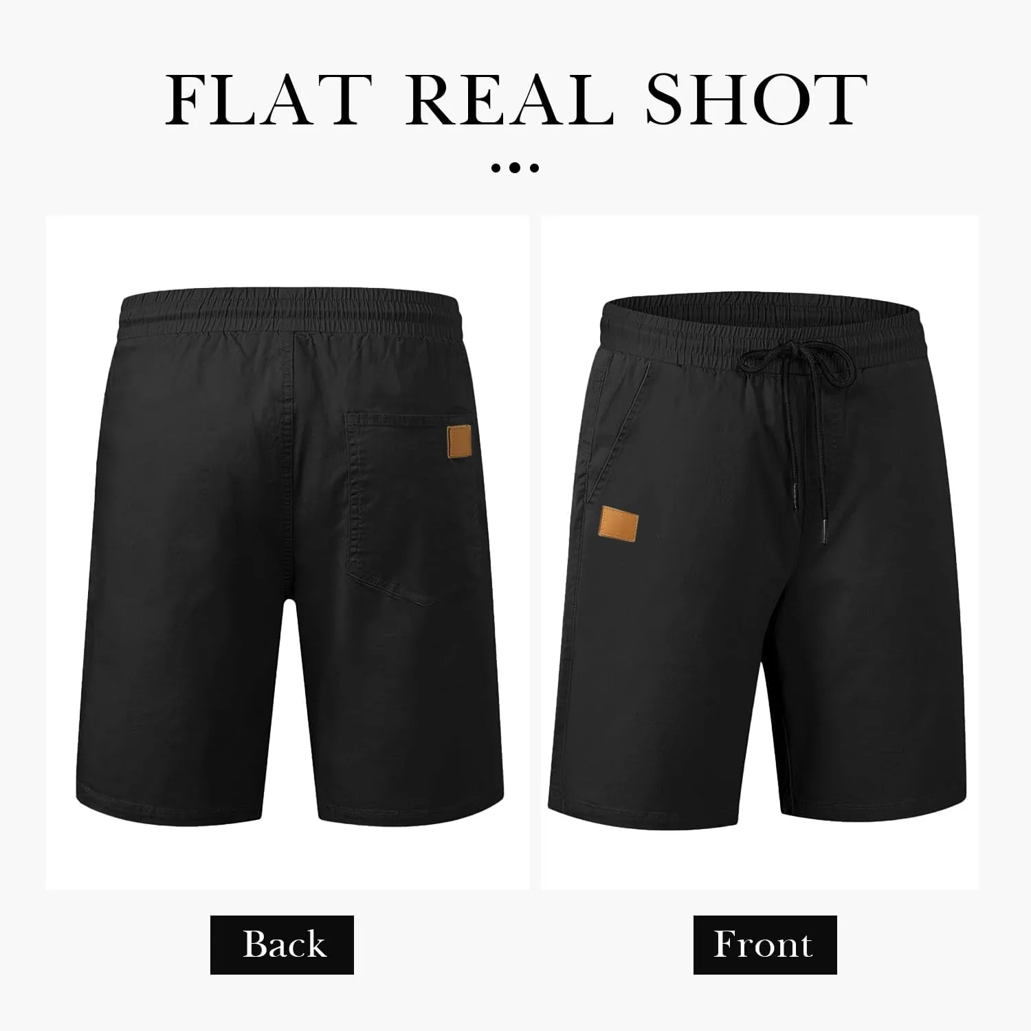 Comdecevis Mens Casual Shorts Stretch Waist Drawstring Summer Beach Twill Chino Golf Shorts