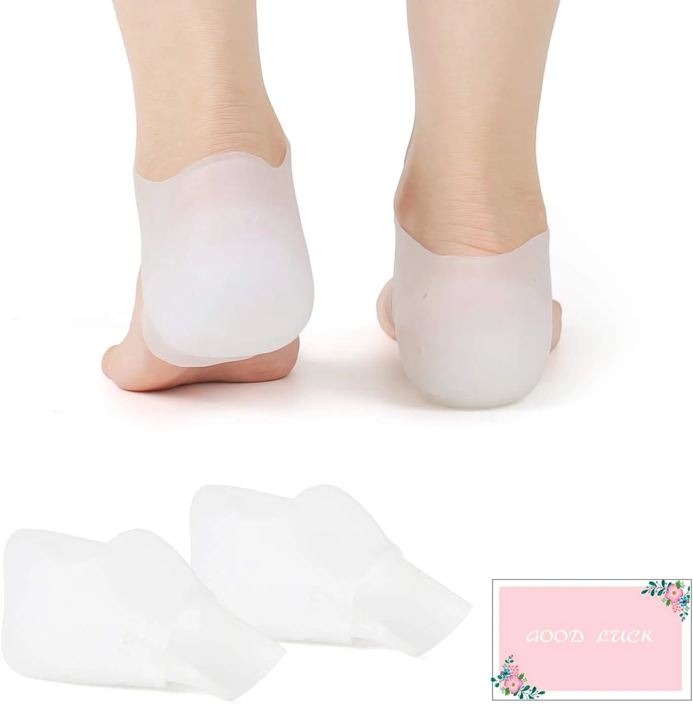 Concealed Footbed Enhancers Invisible Height Increase Soft Silicone Heel Insoles Wearable Heel Cushion Inserts Breathable Suitable for Men Women (2in/5cm)