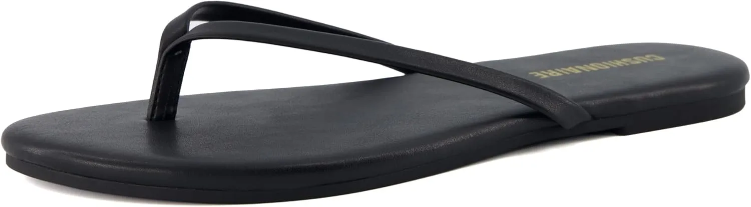 CUSHIONAIRE Cruise Womens Minimalist Flip Flops  Ultra-Lightweight Summer Sandals with Non-Slip Sole