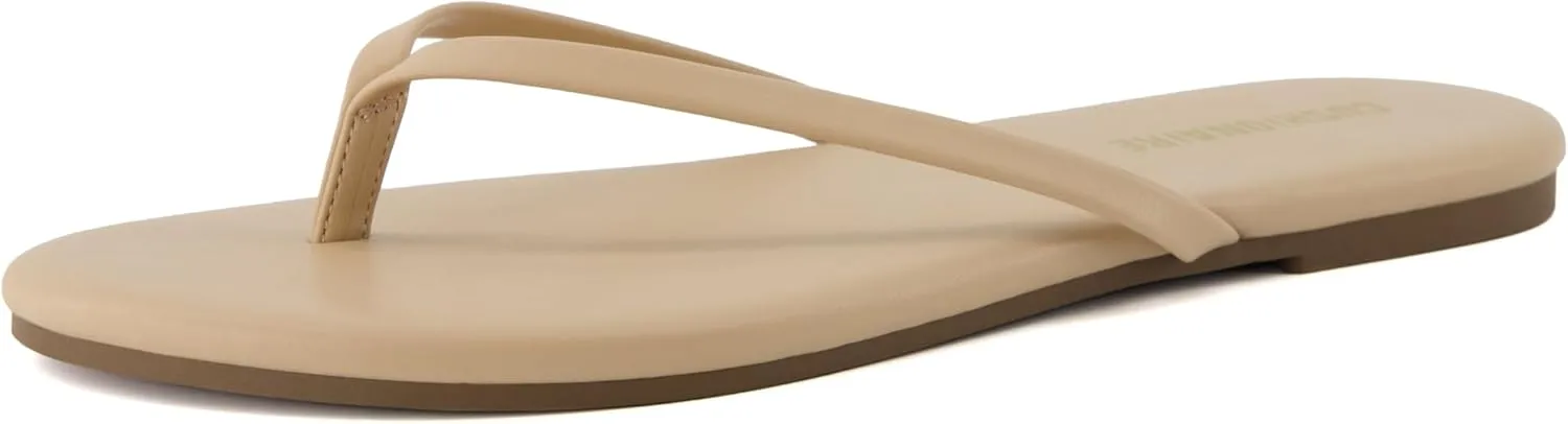 CUSHIONAIRE Cruise Womens Minimalist Flip Flops  Ultra-Lightweight Summer Sandals with Non-Slip Sole
