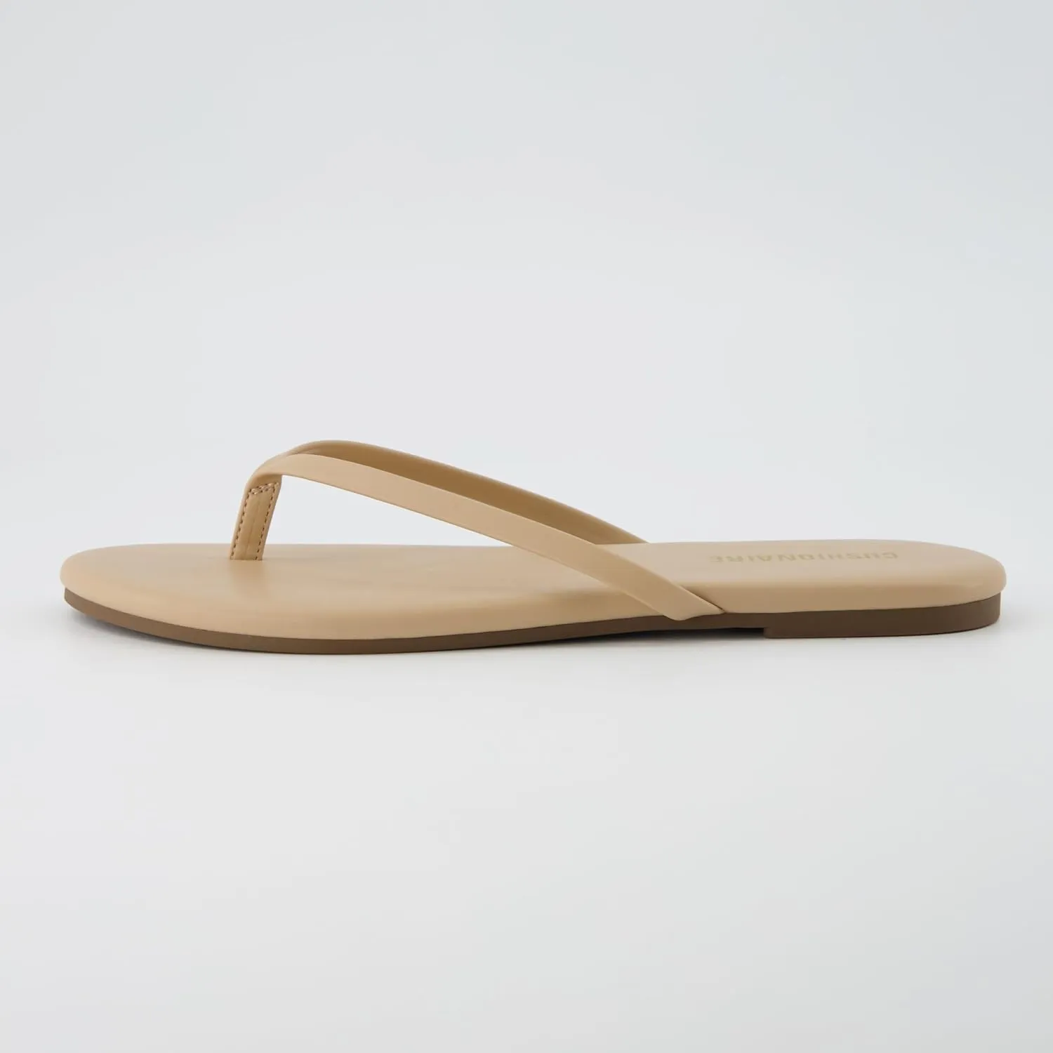 CUSHIONAIRE Cruise Womens Minimalist Flip Flops  Ultra-Lightweight Summer Sandals with Non-Slip Sole