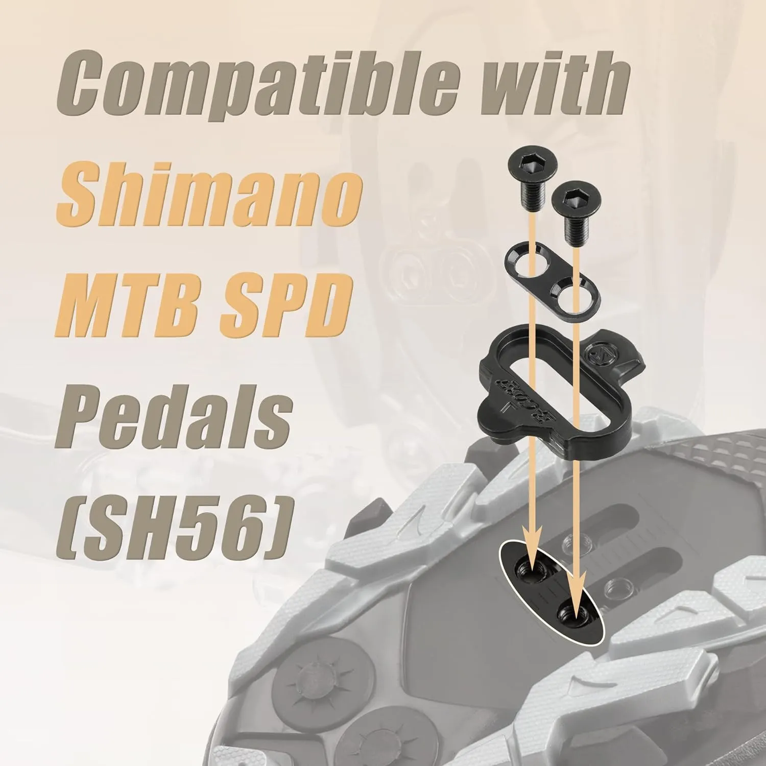 CyclingDeal Bike Cleats Compatible w/Shimano MTB SPD Pedals SM-SH51 & SM-SH56 | Single & Multi Release SPD Cleats for Cycling Shoes for Indoor Cycling Spinning & Plates for Mountain MTB Bicycle Shoes