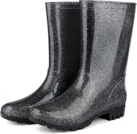 DaeRainy Women's Mid-calf Rain Boots Waterproof Non-slip for Gardens,Fishing,Farm,Outdoor Work Boots