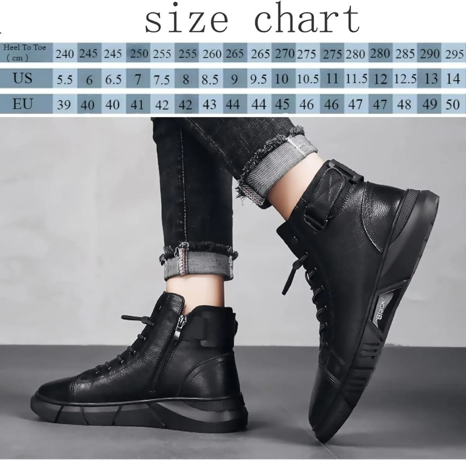 DevilAngel Men's Italian High Top Cashmere Leather Boots