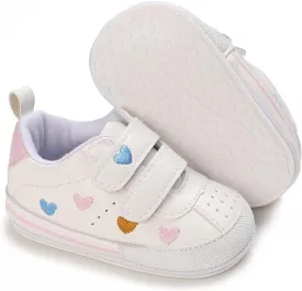 GAISUMMI Baby Boys Girls Shoes Infant High-Top PU Leather Sneakers Newborn Crib Flats Non-Slip Rubber Sole Unisex Toddler Prewalkers