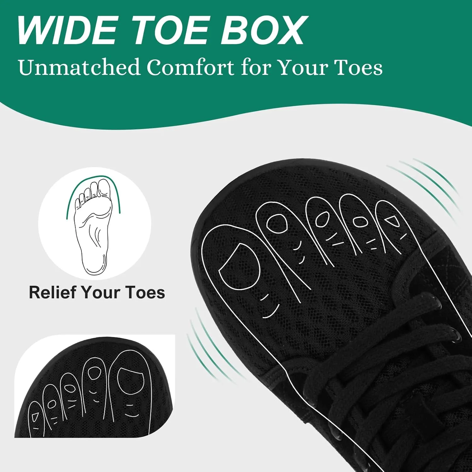 HiGropcore Barefoot Shoes for Women Men Minimalist Wide Toe Box Walking Shoes Zero Drop Arch Support Slip-On Barefoot Sneakers