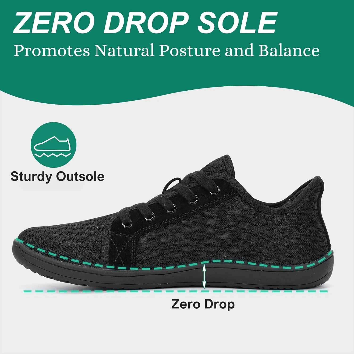 HiGropcore Barefoot Shoes for Women Men Minimalist Wide Toe Box Walking Shoes Zero Drop Arch Support Slip-On Barefoot Sneakers