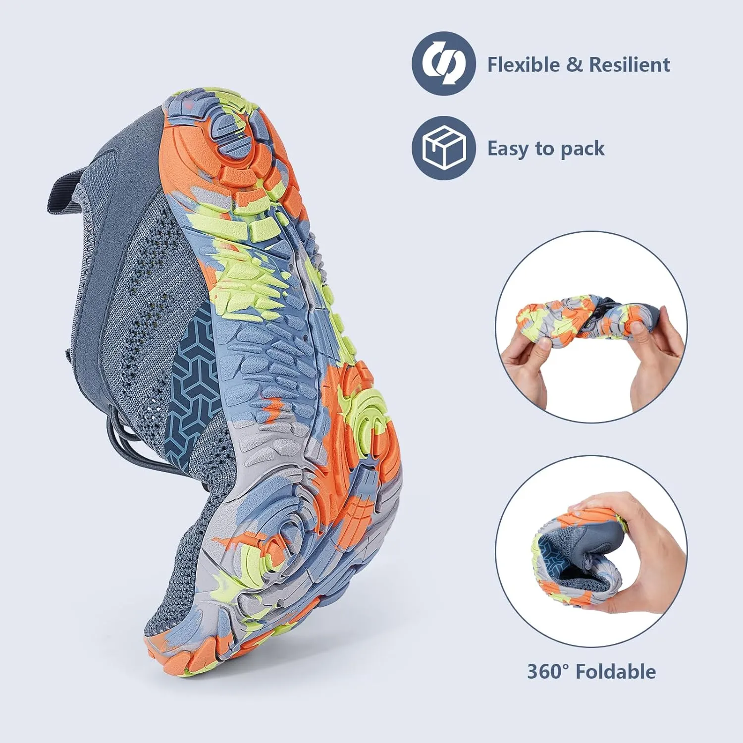 Hike Barefoot Shoes Women Men Wide Toe Box Zero Drop Footwear Lightweight Hike Shoe Non-Slip Grounded Shoes Women for Outdoor Trail Running Walking Weightlifting