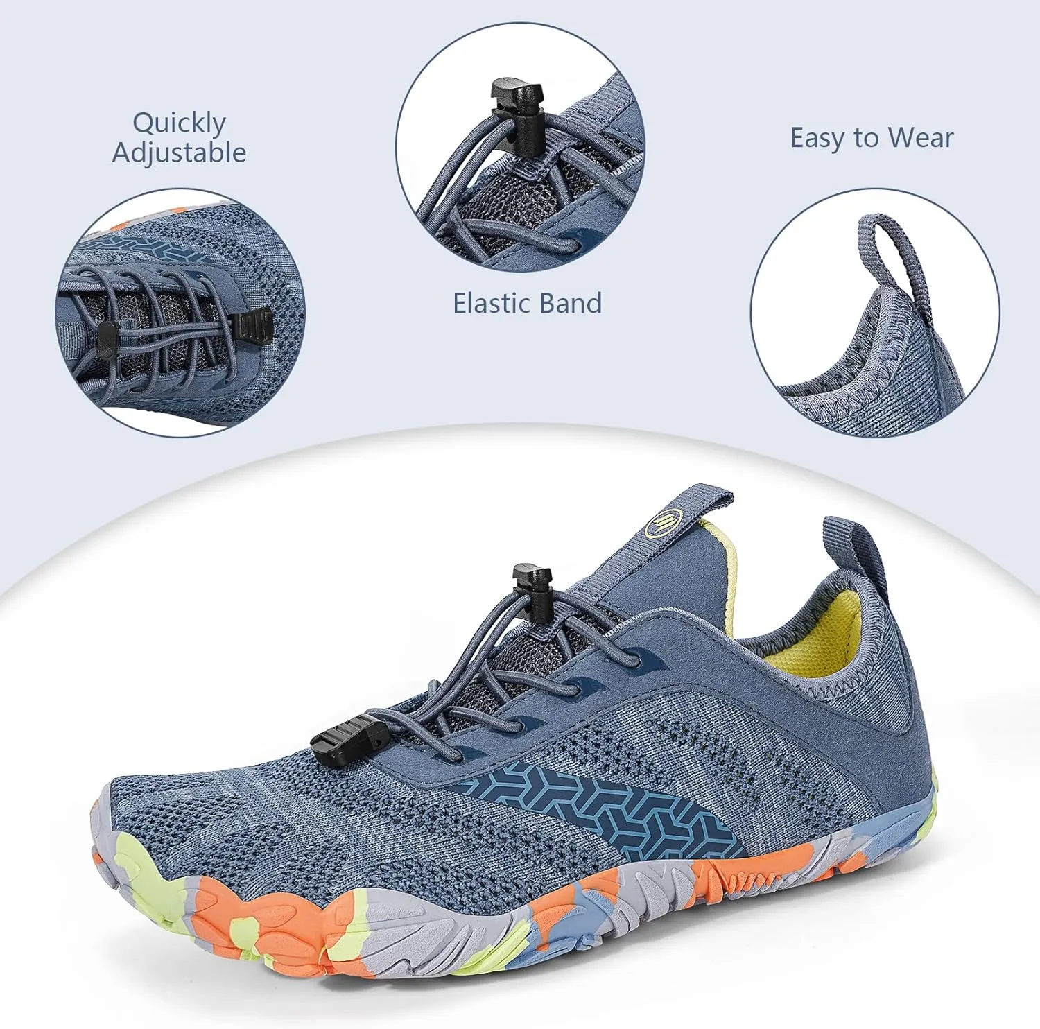 Hike Barefoot Shoes Women Men Wide Toe Box Zero Drop Footwear Lightweight Hike Shoe Non-Slip Grounded Shoes Women for Outdoor Trail Running Walking Weightlifting