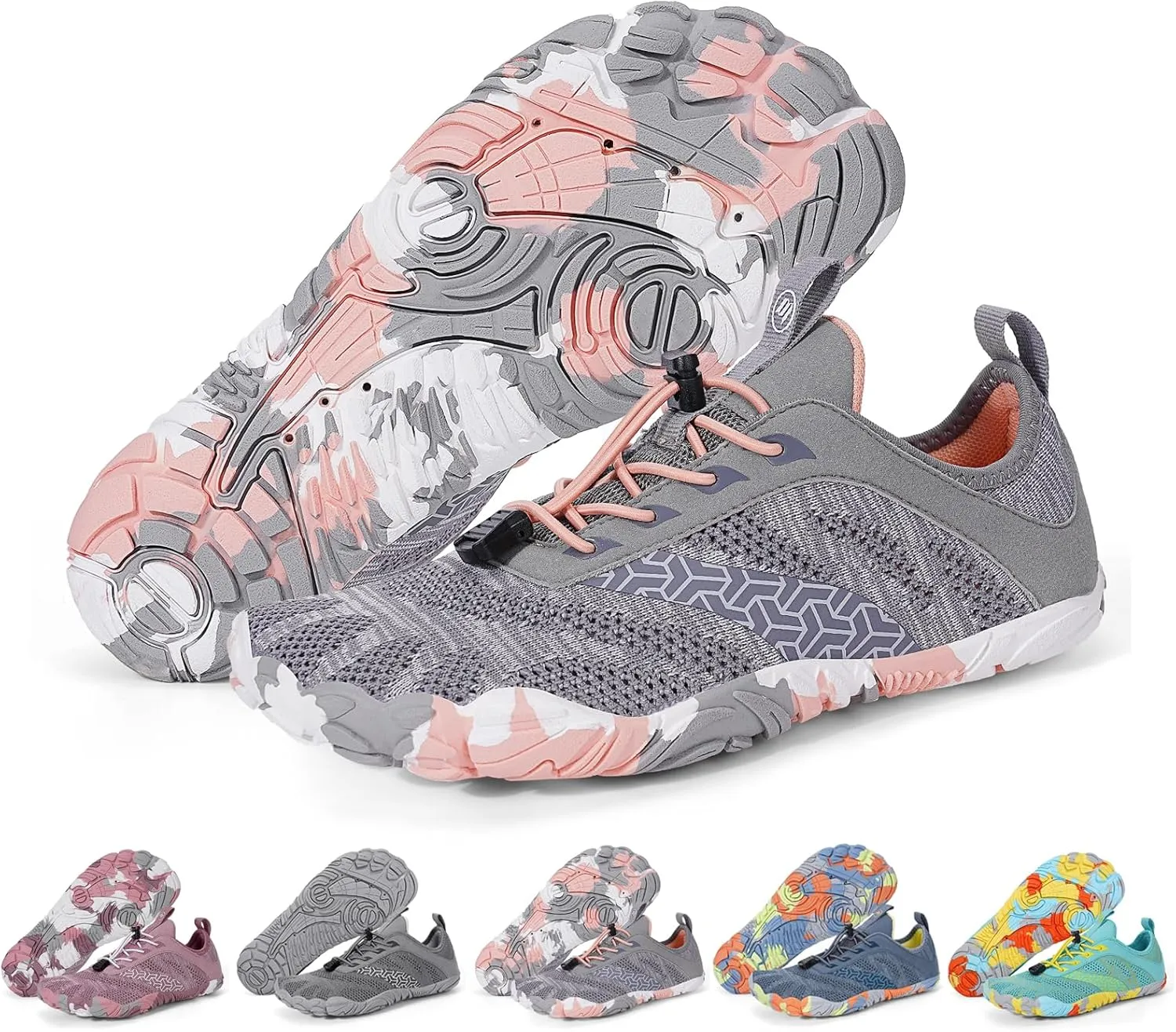 Hike Barefoot Shoes Women Men Wide Toe Box Zero Drop Footwear Lightweight Hike Shoe Non-Slip Grounded Shoes Women for Outdoor Trail Running Walking Weightlifting