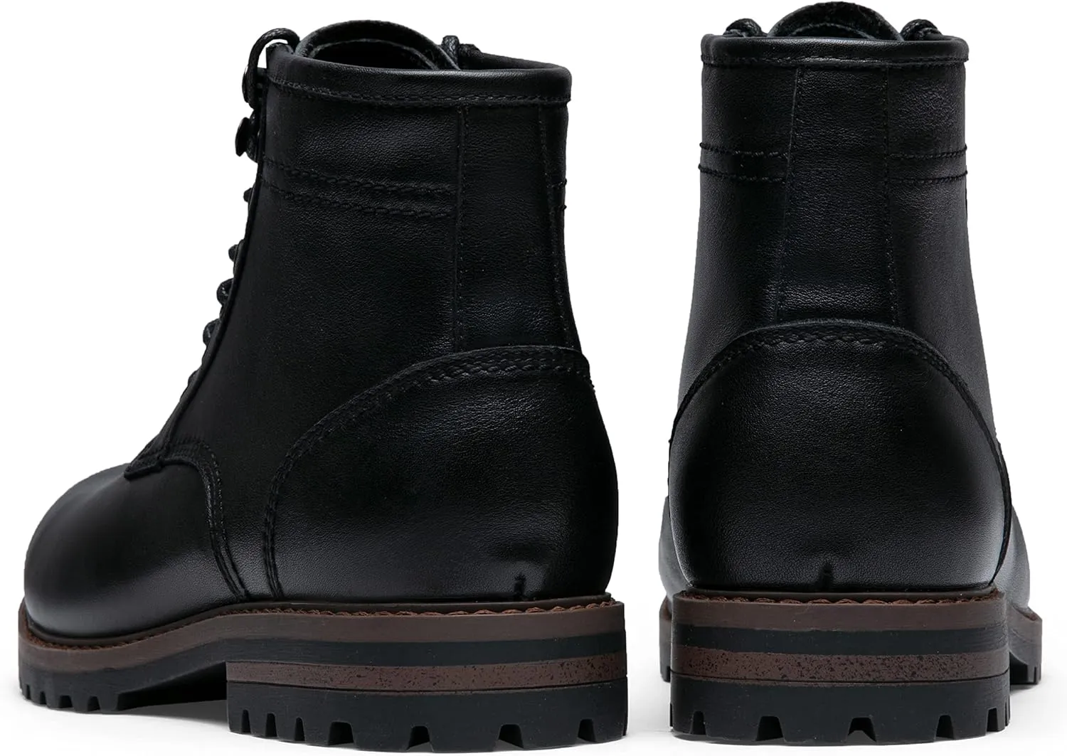 Jousen Men Chukka Boots Premium Leather Black Boots