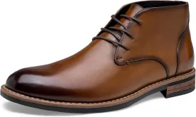 Jousen Men Chukka Boots Premium Leather Black Boots