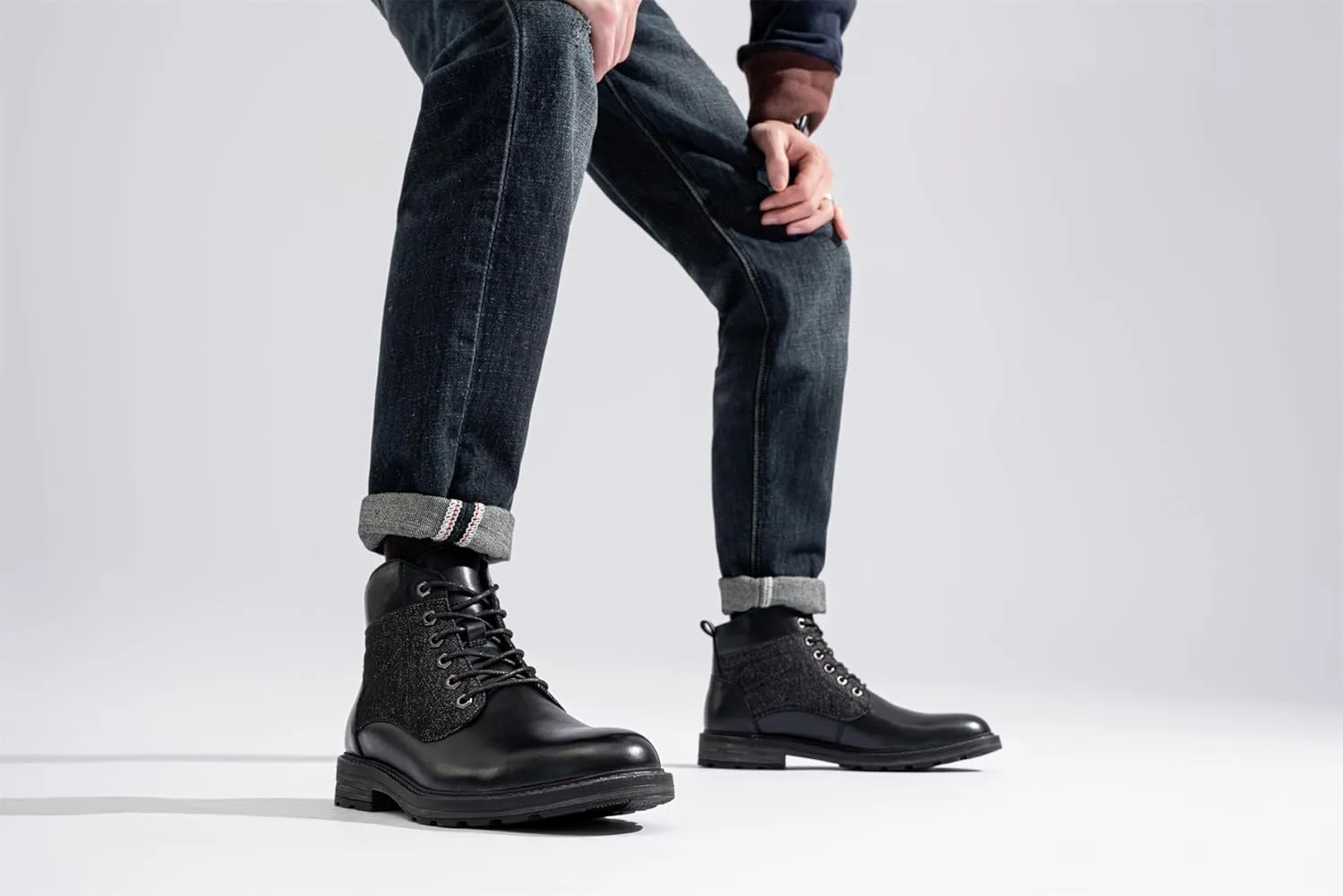 Jousen Men's Dress Boots Leather Boots for Men Formal Chukka Boots Mens Business Mens Boots