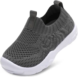 L-RUN Toddler Shoes Barefoot Kids Sneakers Wide Toe Box Boys Girls Tennis Shoes Lightweight Baby Walking Shoes Slip on Shoes