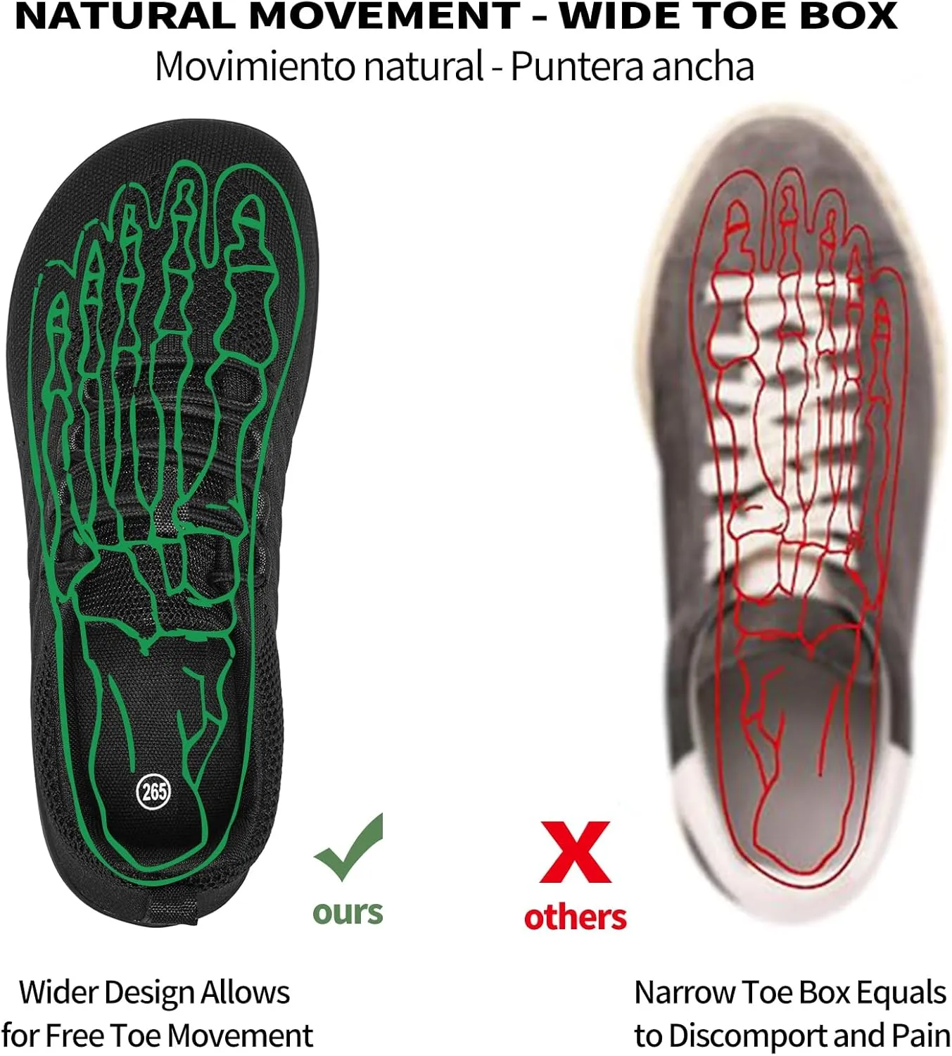 Limberun Barefoot Shoes: Women's Wide Toe Box Minimalist Zero Drop Walking Flats - Black