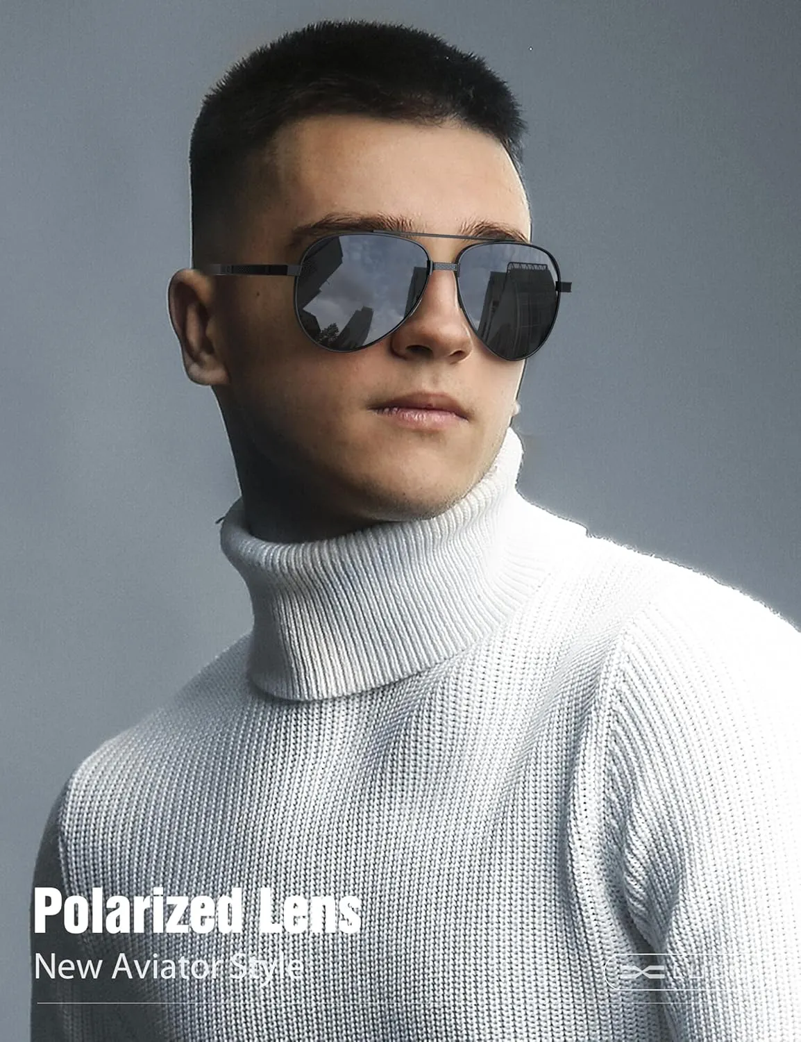 LUENX Aviator Sunglasses for Men Polarized Driving Trendy Retro Sun Glasses UV400 Protection