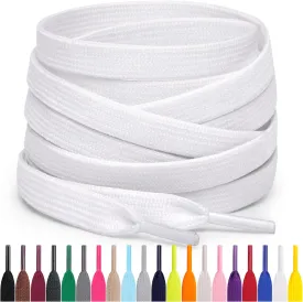 Miscly Flat Shoe Laces for Sneakers, Multiple Lengths and Colors Available