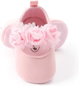 myppgg Baby Girls Mary Jane Flats Sparkly Bowknot Princess Dress Crib Shoes Non-Slip for Toddler First Walkers