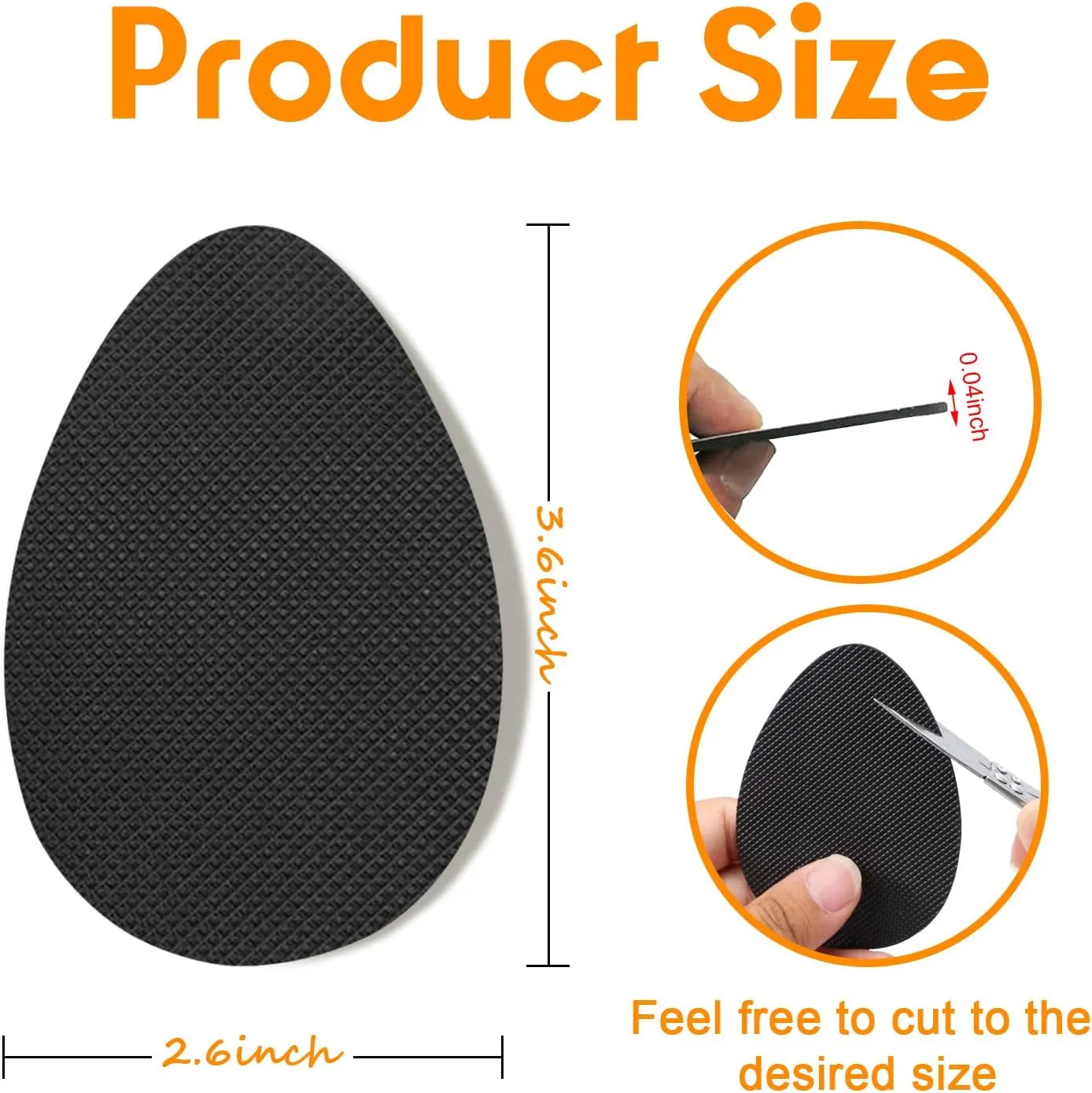 Non Slip Shoe Pads,Shoe Grips on Bottom of Shoes Silica Gel Anti Slip Shoe Grips Self Adhesive Shoe Sole Protector Shoe Stickers for Heels Shoes(Black 6pcs Beige 6pcs)