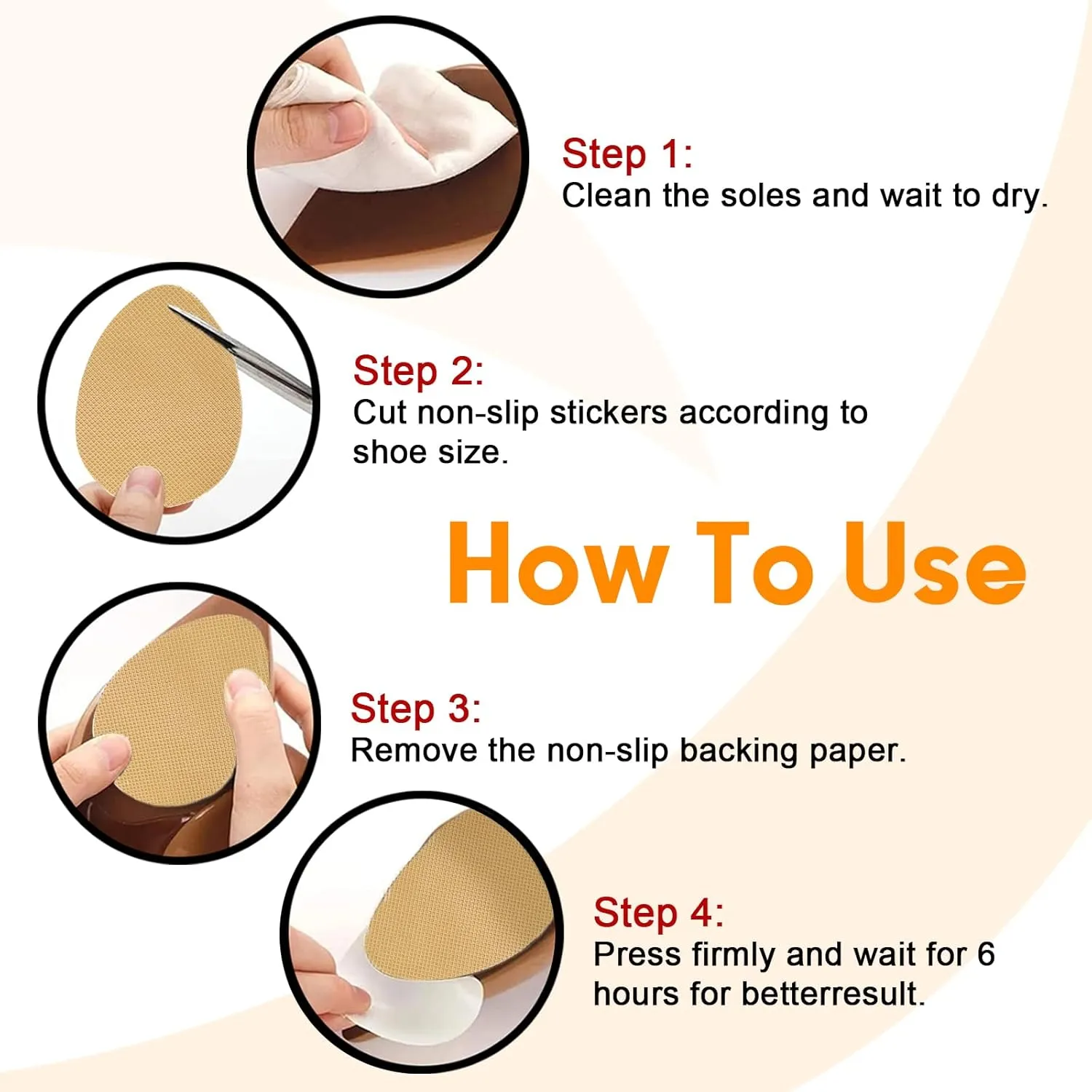 Non Slip Shoe Pads,Shoe Grips on Bottom of Shoes Silica Gel Anti Slip Shoe Grips Self Adhesive Shoe Sole Protector Shoe Stickers for Heels Shoes(Black 6pcs Beige 6pcs)