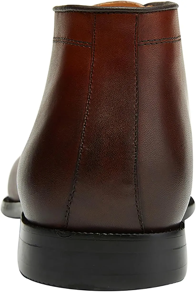 Santimon Men's Chukka Boots Leather Lace Up Classic Ankle Boots Business Casual Desert Boot