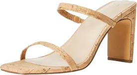 The Drop Women's Avery Square Toe Two Strap High Heeled Sandal