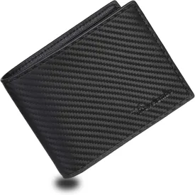Travelambo Wallet for Men, Trifold RFID Blocking Mens Wallet, 12 Credit Card Holder Minimalist Front Pocket, Leather Slim Wallet with ID Window