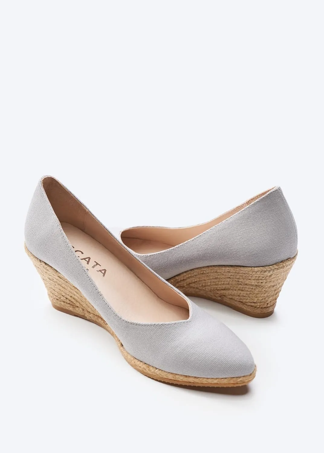 VISCATA Roses Espadrille Canvas Wedges Spain Handmade 2  Heel Woman Wedge Pumps with Organic Cotton Canvas and 100% Natural Jute Midsole for All Occasions: Casual, Work, Party