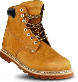 Work Boots for Men Soft Toe  6inch Leather Boots for Construction Rubber Sole Working botas de trabajo para hombre, Tank Workboots