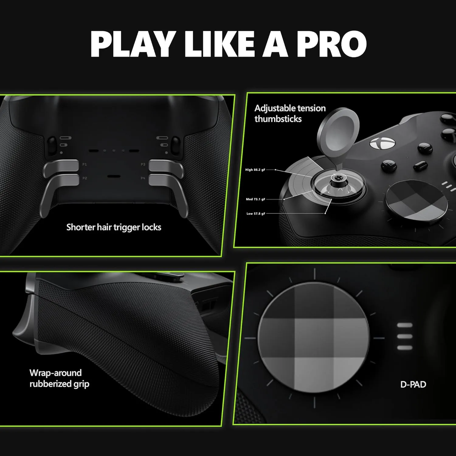 Xbox Elite Series 2 Core Wireless Gaming Controller  Black  Xbox Series X|S, Xbox One, Windows PC, Android, and iOS