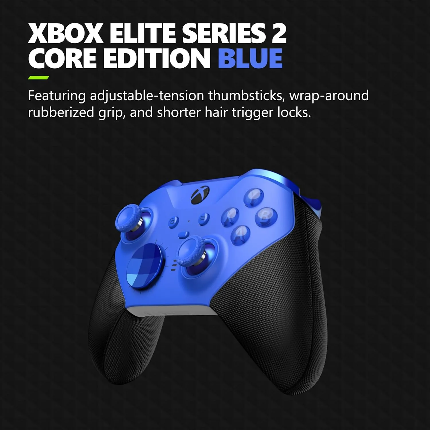 Xbox Elite Series 2 Core Wireless Gaming Controller  Blue Series X|S, One, Windows PC, Android, and iOS