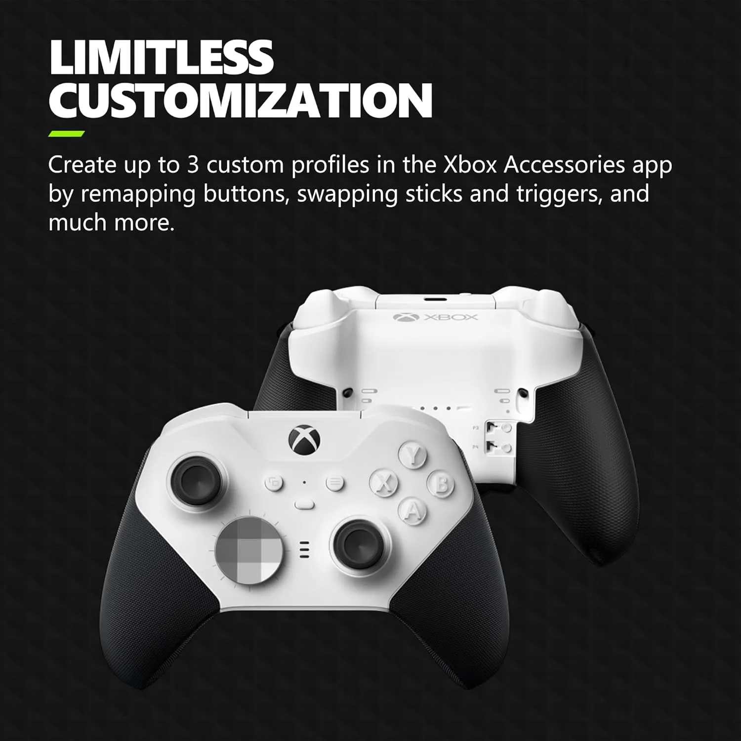 Xbox Elite Series 2 Core Wireless Gaming Controller  White Series X|S, One, Windows PC, Android, and iOS