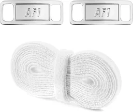 YLOKO Air Force 1 Original Laces with AF1 metal tags, 47-54 Flat Replacement Shoelaces for Air Force Ones Men Women Sneakers
